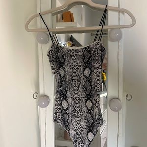 Snakeprint bodysuit